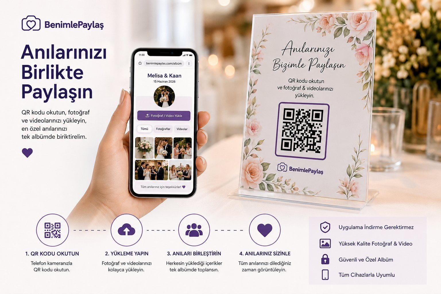 Düğün Fotoğrafları Nasıl Toplanır? En Kolay ve En Modern Yöntem