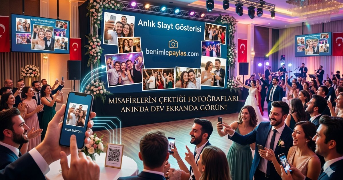 Düğününüzü Sosyal Medyaya Çevirin: Etkinliklerde Canlı Fotoğraf Akışı ve İnteraktiflik